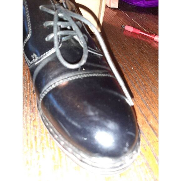 Boys Size 4 Bruno Marc Black Dress Oxford Tie Formal Shoes - Picture 4 of 7